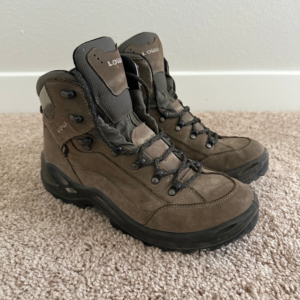 Lowa Renegade GTX Mid WS Hiking Boots Womens 10.5 Brown Waterproof Gore-Tex